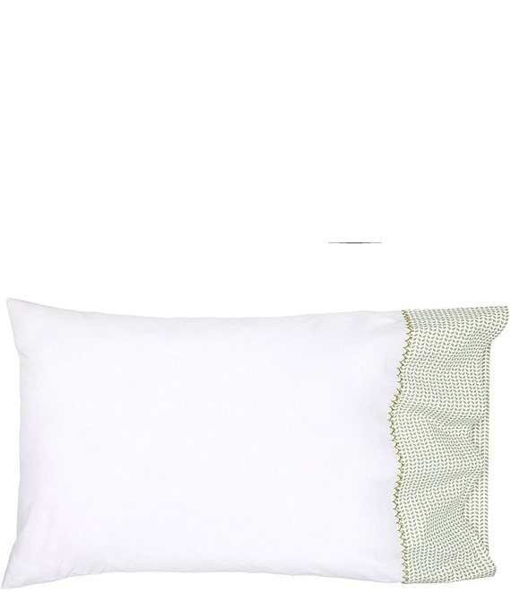 John Robshaw Cinde Cuff Sage Organic Cotton Pillowcase Pair