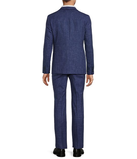 john varvatos slim fit dress shirt John Varvatos Men's Cotton Stretch Slim Fit Dress Shirt Blue Stripe 16