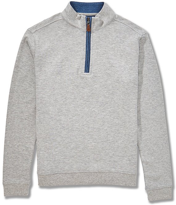 Johnnie-O Big Boys Sully Quarter Zip Pullover, Light Gray - Image 1