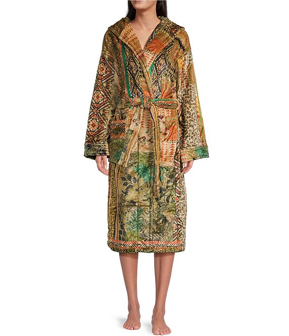 JOHNNY WAS Fria Cozy Printed Long Sleeve Hooded Robe Dillard s