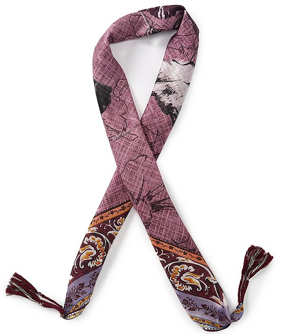 JOHNNY WAS Laila Print Silk Square Scarf
