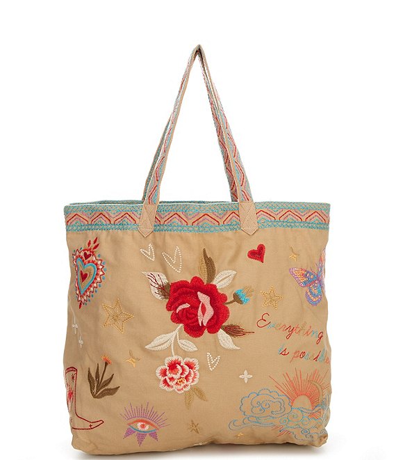 JOHNNY WAS Monroe Everyday Embroidered Cotton Tote Bag | Dillard's