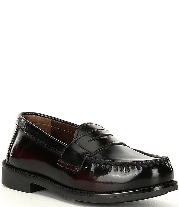 Color:Burgundy - Image 1 - Boys' Hayes Penny Loafers (Youth)