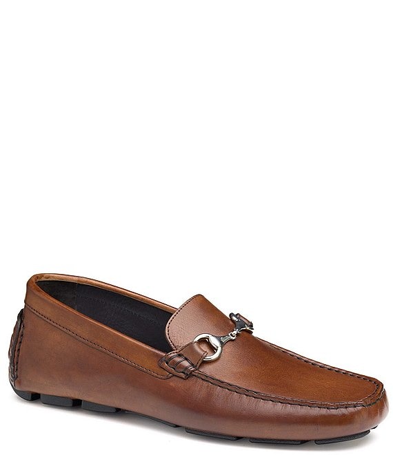Johnston & Murphy Collection Men's Dayton Calfskin Bit Detail Loafers ...
