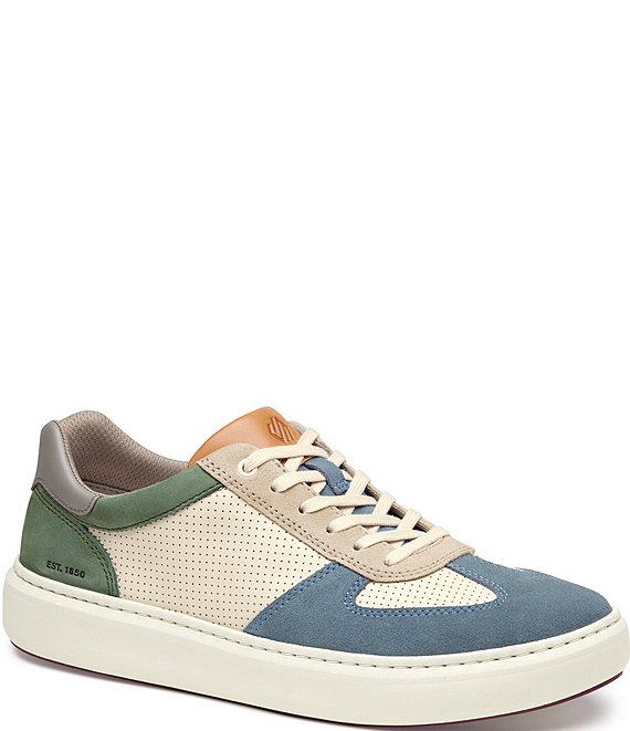 Johnston & Murphy Mens Anders Colorblock Suede Leather T-Toe Sneakers