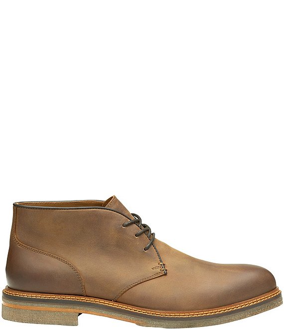 Johnston & Murphy Ankle Boots Mens Size 10M Brown Leather Chukka Lace Up C117 Johnston & Murphy Mens Size 10 M Brown Sheepskin Lace Up  main image 2