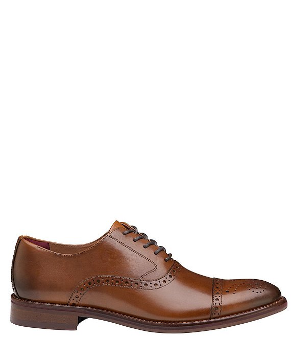 Johnston & Murphy Men's Conard Leather 2.0 Cap Toe Brogue Detail