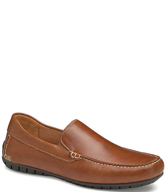 Color:Tan - Image 1 - Men's Cort Venetian Leather Loafers
