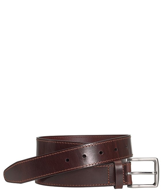 Johnston & Murphy Men's Glazed Leather Belt