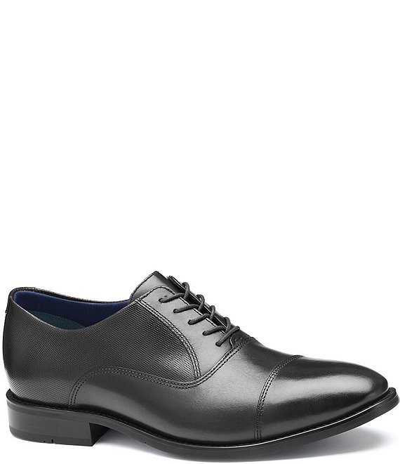 Johnston & Murphy Men's Landry Embossed Leather Cap Toe Lace Up Oxfords