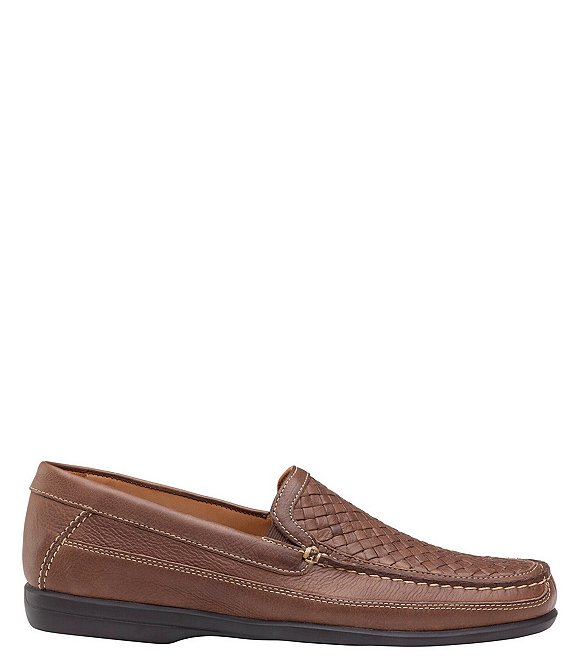Johnston & Murphy LD75 7.5/25.5cm 最高級ライン Johnston & Murphy Men's Locklin Woven Leather Slip On Venetian