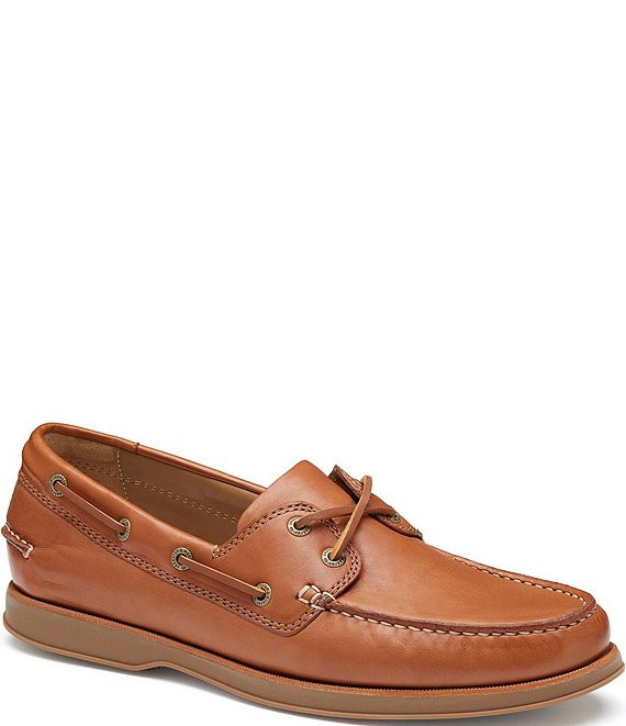 Johnston & Murphy Men's Monaco Leather 2-Eye Boat Shoes