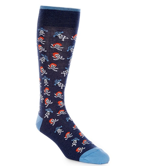 Johnston & Murphy Men's Pirate Skull Socks | Dillard's