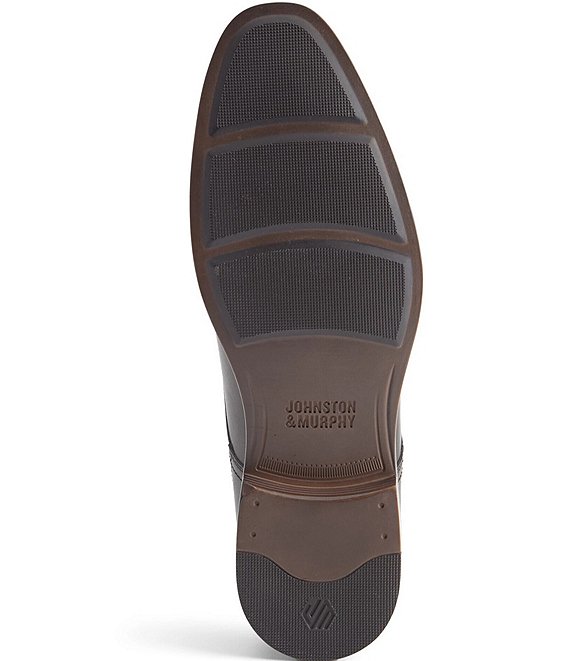 Johnston & Murphy Men's Reeve Leather Cap Toe Brogue Detail