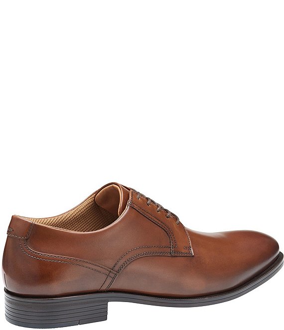 plain toe johnston murphy dark brown dress sneakers Johnston & Murphy Men's Braxton Plain Round Toe Shoes - Black Full Grain
