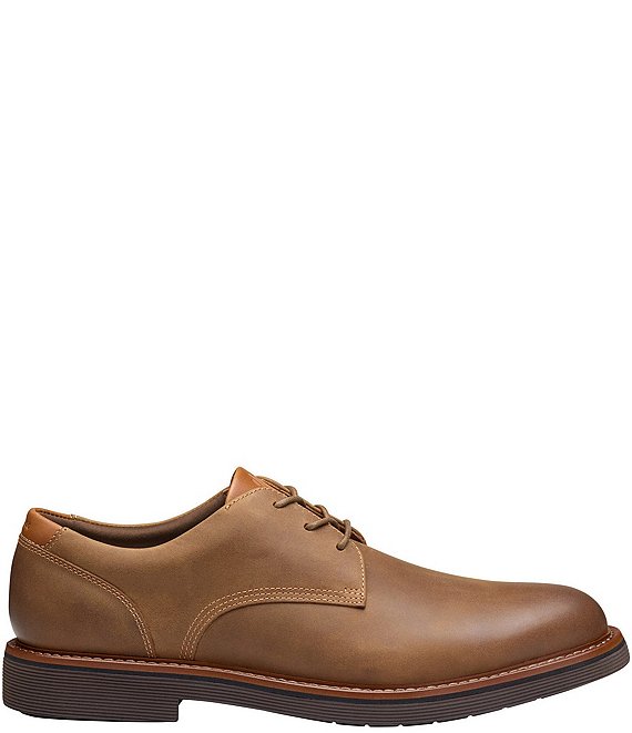 Johnston & Murphy Men's Tyson Oiled Leather Plain Toe Oxfords