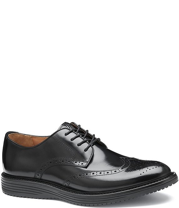 Johnston & Murphy Men's Upton Oiled Leather Wingtip Brogue Detail Oxfords