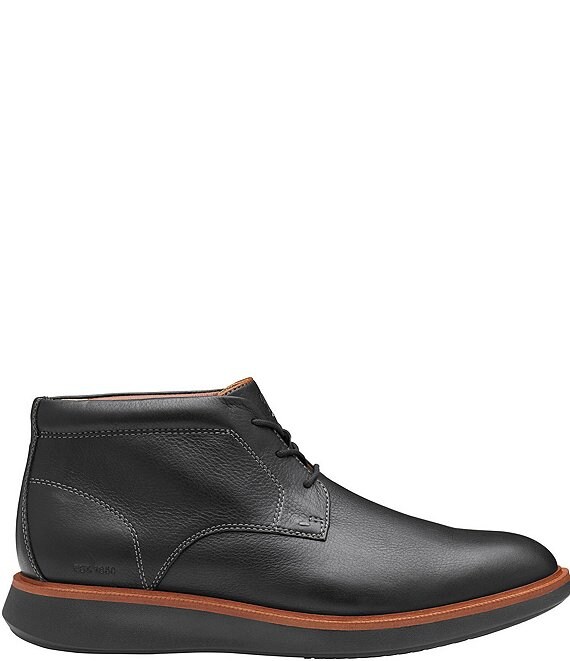 Johnston & Murphy Mens Black Pebbled Leather Chukka Desert Boots Size 9M 25-6681 Johnston Murphy Chukka Boots | eBay main image 4
