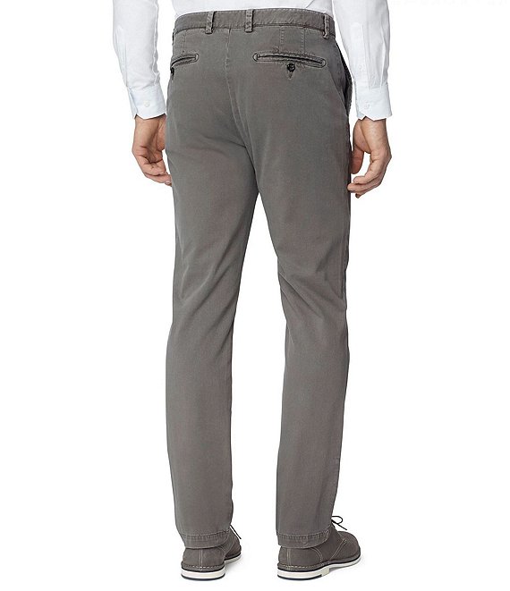 Johnston & Murphy Washed Straight Leg Flat Front Stretch Chino