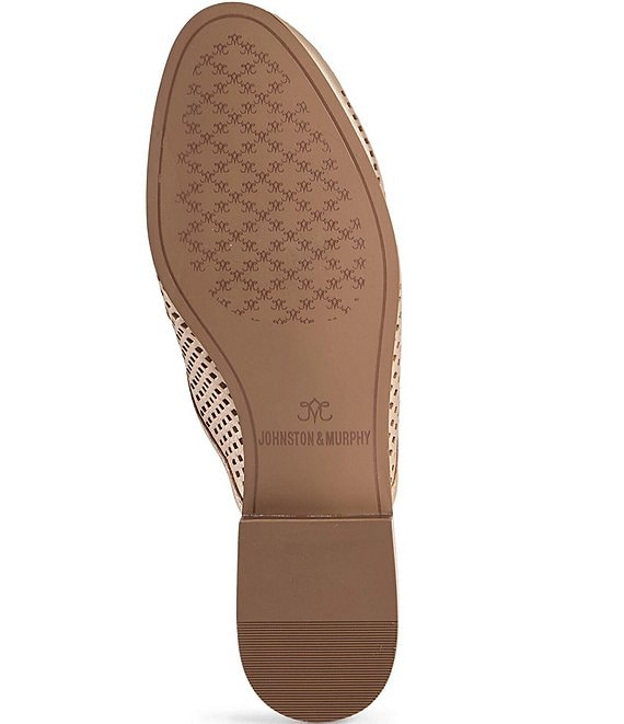 Johnston & Murphy Women's Ali Perforated Bit Buckle Loafer Mules