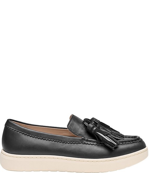 Johnston & Murphy Women's Camryn Leather Tassel Platform Loafers