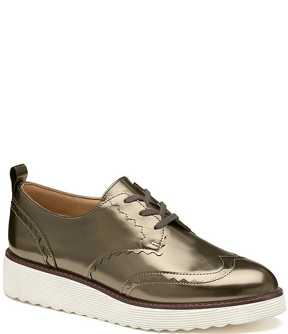 Johnston Murphy Women s Mitzi Metallic Leather Oxfords Dillard s