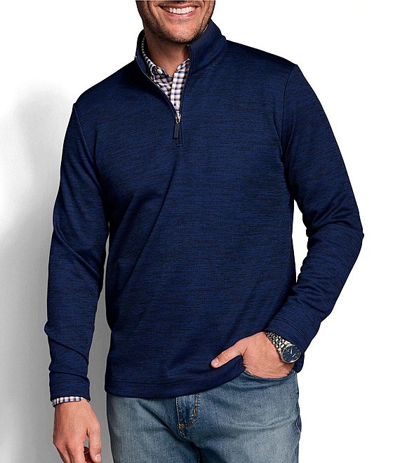 Johnston & Murphy XC4 Performance Stretch Nylon Trim Quarter-Zip Pullover