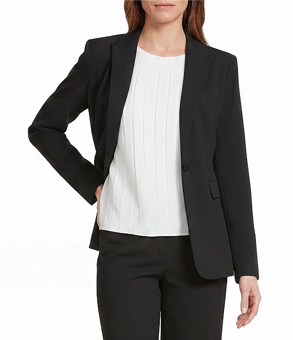 Jones New York Bi-Stretch 1-Button Blazer