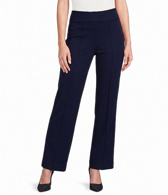 Jones New York Pintuck Straight Leg Pull-On Trouser