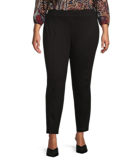 Jones New York Plus Size Wide Waistband Pull-On Ankle Pants | Dillard's