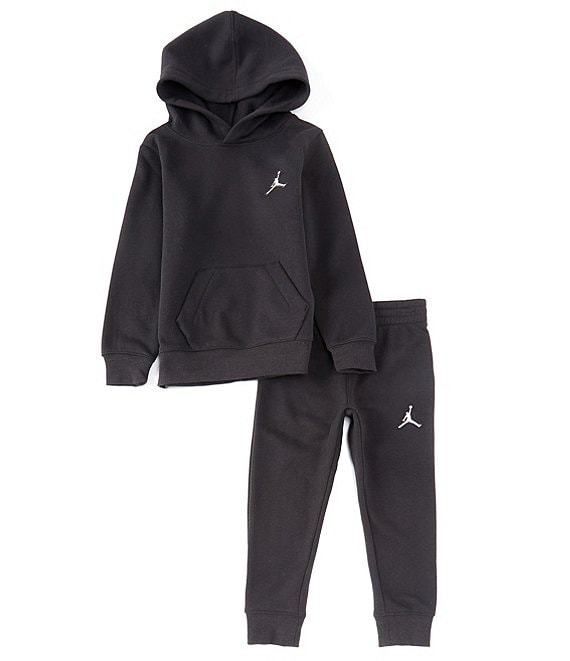 Nike Younger Fleece Pullover Hoodie And Joggers 2-Piece Set - Black/Grey