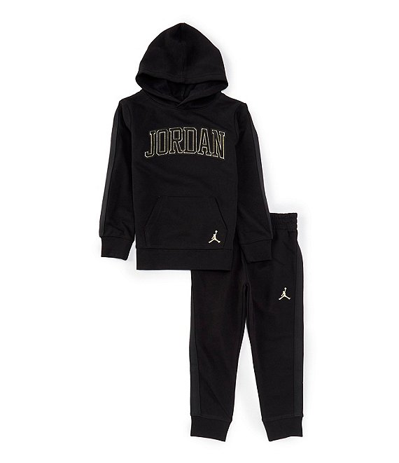 Jordan See Me Shine Toddler 2 Piece Pullover Hoodie Set Black