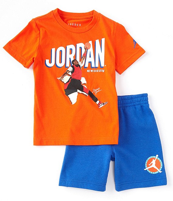 Jordan Little Boys 2T-7 Short-Sleeve Flight MVP Jersey T-Shirt & French ...