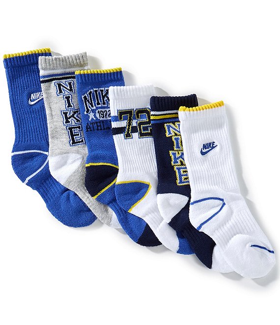 Nike Little Boys Varsity Crew Socks 6-Pack