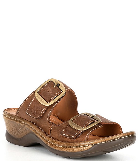 Josef Seibel Catalonia 76 Banded Leather Buckle Sandals