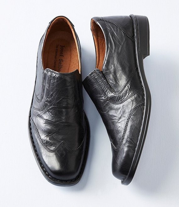 Josef Seibel Douglas Antique Leather Casual Wingtip Loafers 