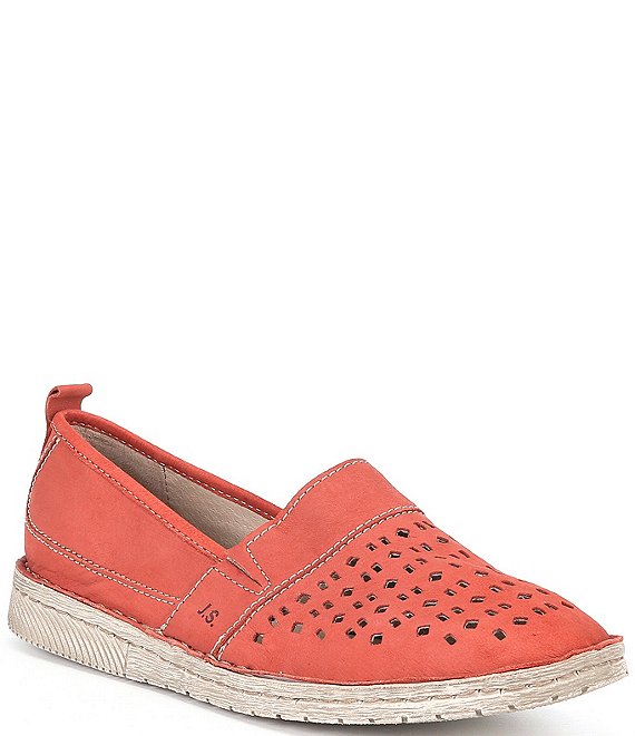 Color:Red - Image 1 - Sofie 27 Leather Slip-Ons