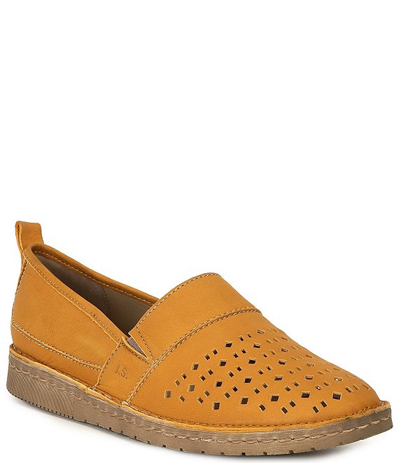 Color:Yellow - Image 1 - Sofie 27 Leather Slip-Ons