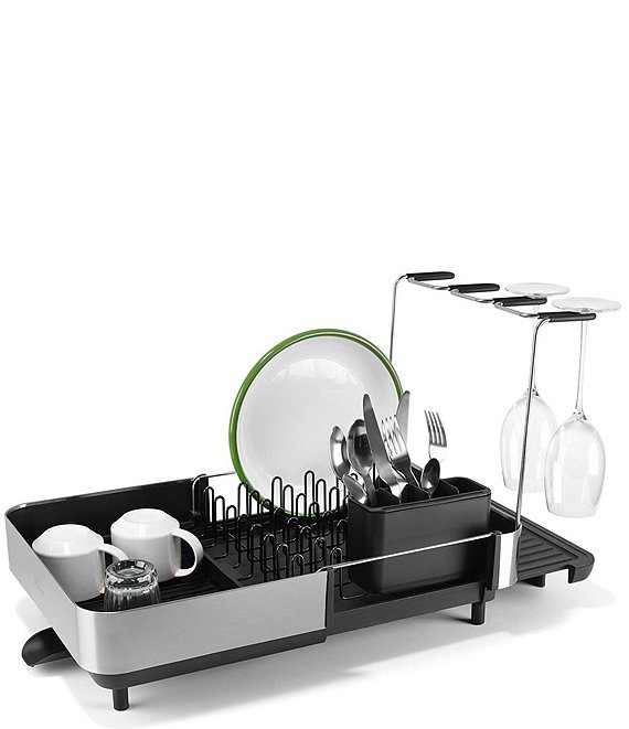 Joseph Joseph Extend Steel Plus Expandable Dish Rack with Wine