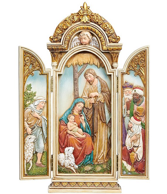 Josephy's Studio by Roman Nativity Triptych Religious Tabletop