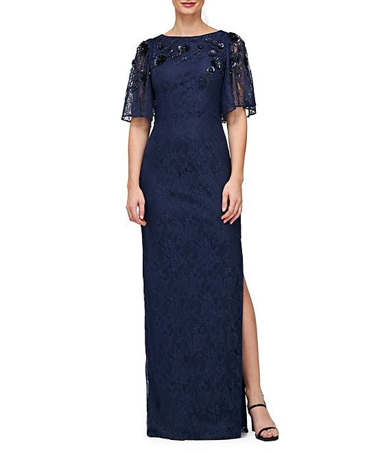 Js collections lace gown hotsell