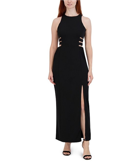 Julia Jordan Sleeveless Cut Out Sides Scuba Crepe Maxi Dress | Dillard's