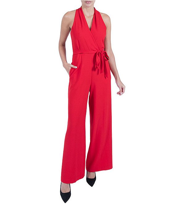 Julia jordan halter wide leg jumpsuit on sale