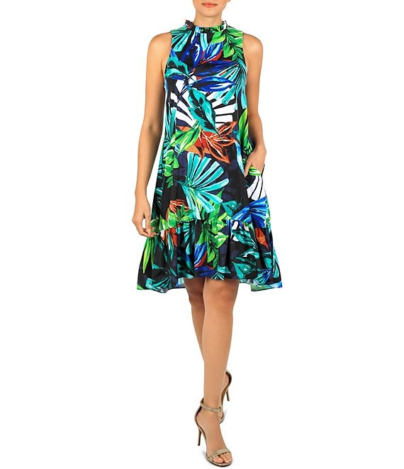 Dillards top tropical dresses