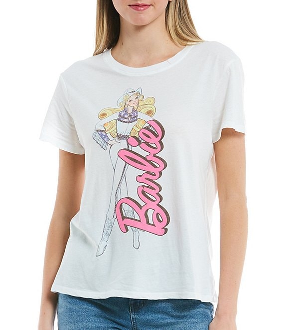 Color:White - Image 1 - Barbie™ Cowgirl Graphic T-Shirt