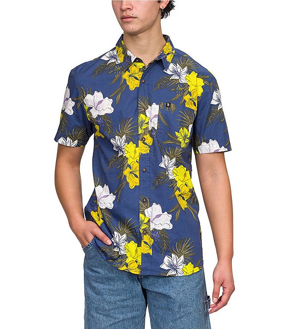 Junk Food Toobs Short Sleeve Tropical Floral Print Shirt | Dillard's