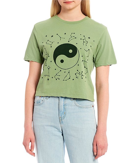 Color:Mint Green - Image 1 - Yin And Yang Graphic Tee