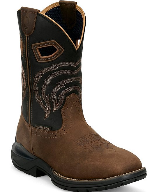 Justin Boots Men's Slickline 11#double; Waterproof Western Boots
