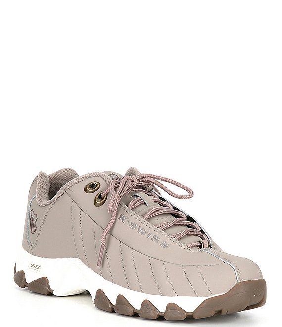 Color:Cinder/Dark Gum - Image 1 - Men's ST329 CMF Leather Sneakers