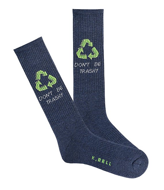 K. Bell Don't Be Trashy Crew Socks